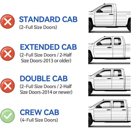 Window Visors Rain Guards Shield for 2004-2015 Nissan Titan Crew Cab, Out-Channel Window Vent Wind Deflectors Visors Shades for 04-15 Nissan Titan Crew