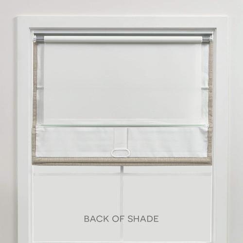 Exclusive Home Curtains Acadia 100% Blackout Roman Shade, 34x64, Natural, 1 Piece