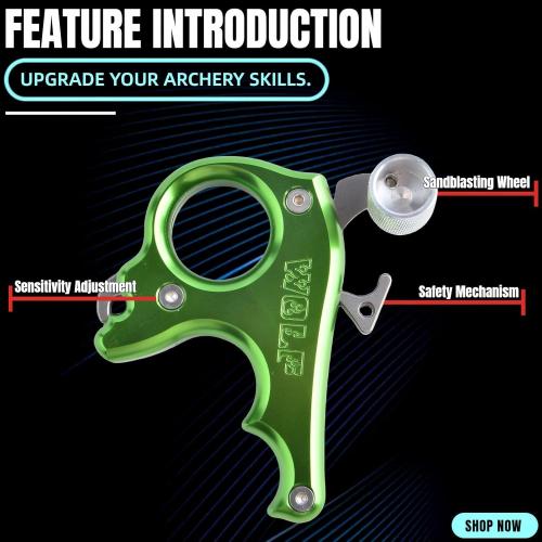ZSHJGJR Bow Release for Compound Bow - Finger Thumb Bow Release, Bow Trigger Release Alloy, Hunting Target Practice Accessories