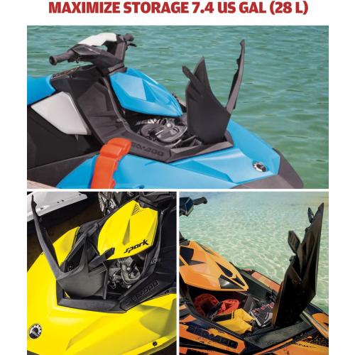 A & UTV PRO Front Storage Cargo Bin Kit for Sea Doo Spark, 7.4 Gallon (28 L) Large Storage Bin,Front Deflector Lid Kit for Sea-Doo Spark,Spark TRIXX,Replace OEM # 295100504#295100864