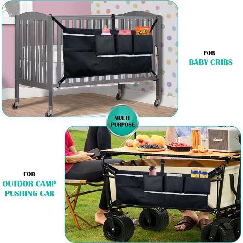 Stroller Cargo Net Organizer, Large Capacity Mesh Storage with Sorting Pockets, Compatible with W-Series and Universal Models