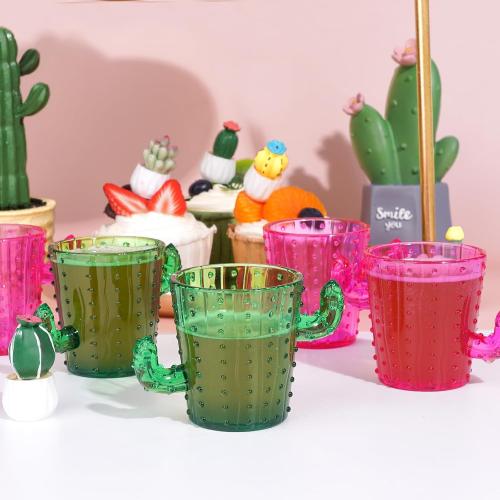 ZZYFGH Plastic Cactus Shot Glasses(Set of 12), 2 Oz Green Cute Cactus Tequila Glasses for Western, Bachelorette, Cinco de Mayo, Tequila, Fiesta Themed Party Supplies