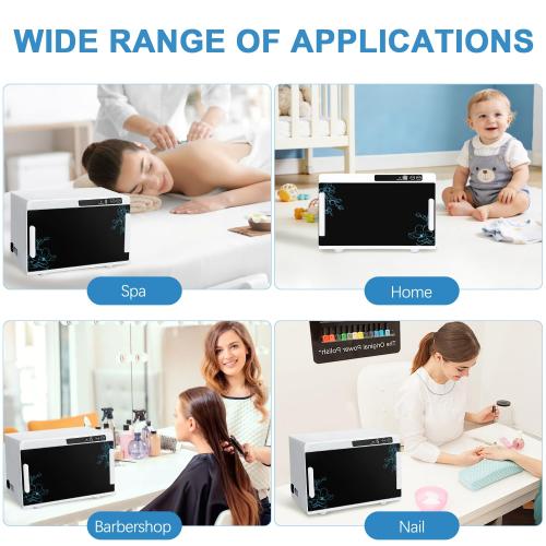 Nail Tool Cleaning Machine 12L High Capacity Cleaning Cabinet Salon Tools Cleaning Box with Touch Timer Setting for Esthetician, Manicurist, Spa, Tattoo, Barber&Salon