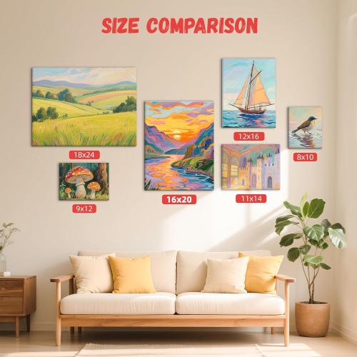 Simetufy 16 x 20 inch 5 Pack Canvas Panels Large Painting Canvas Boards - Gesso Primed Acid-Free 100% Cotton for Acrylics Oil Watercolor Tempera Paint