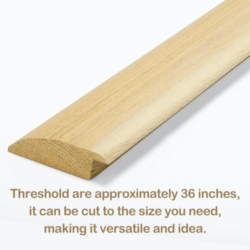 Kigley Solid Red Oak Interior Threshold Wood Oak Threshold Transition Overlap Threshold Doorways Reducer Threshold (36 x 3 x 1 Inches)