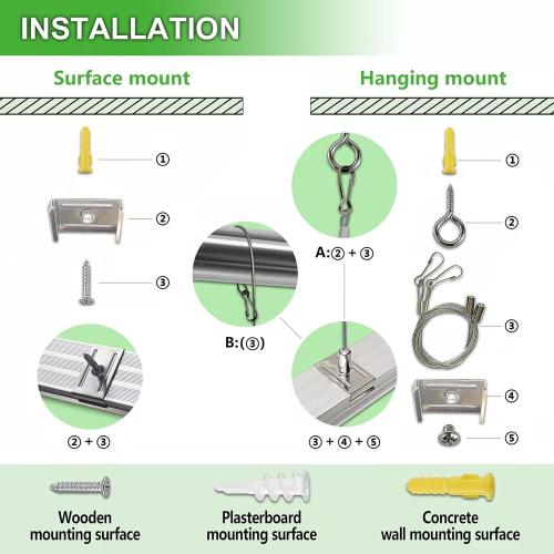 4Pack 4FT LED Shop Light Garage Lights,50W 6000K 7500LM White Light,Hanging/Surface Mount,Plug and Play,Linkable T8 LED Shop Lights,Commercial Bay Lighting for Warehouse Workshop Basement