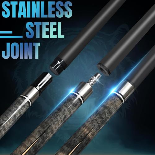 Carbon Fiber Pool Cue Stick 58 Professional Pool Sticks for Adults Full Carbon Technology Tacos De Billiar Low Deflection Billiard Pool Table Cues 3 Colors Available