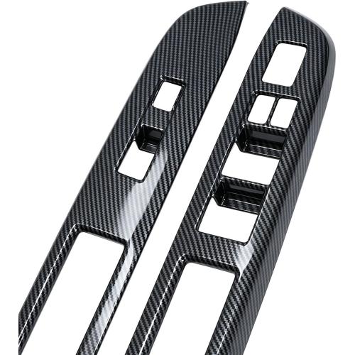 HIGH FLYING Car Window Switch Cover Trim LHD for Subaru | Carbon Fiber Style ABS Material Overlay