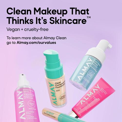 Almay Clear Complexion Concealer, 400, 0.3 fl oz | Full-coverage concealer treats acne and visibly evens skin tone over time. Instantly conceals breakouts. For acne-prone skin.