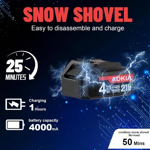 Cordless Snow Shovel,12.5 Electric Snow Blower with 2x4.0Ah Batteries,20V Snow Remover with Directional Chute,6 Snow Intake and 27Ft Throw, for Driveway,Deck,Yard Steps Red *missing battery*