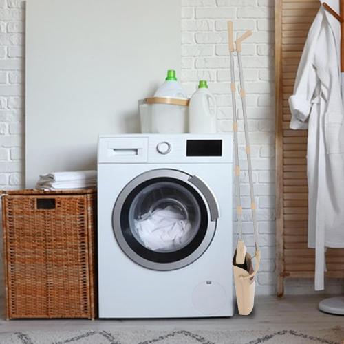 Broom with Dustpan Combo Set 54” Long Handle Household Dust Pan for Home Cleaning （Beige）