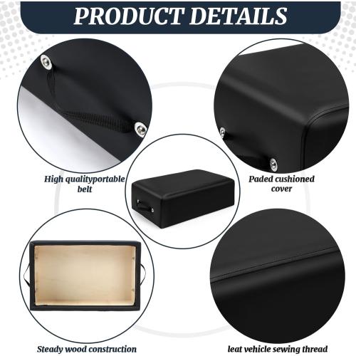 Pilates Sitting Box 26 x 15 x 9.5 Inch Pilates Reformer Box Accessories for Women Stamina Strength Balance Flexibility Home Gym Exercise Workout Equipment Supply for All Reformers