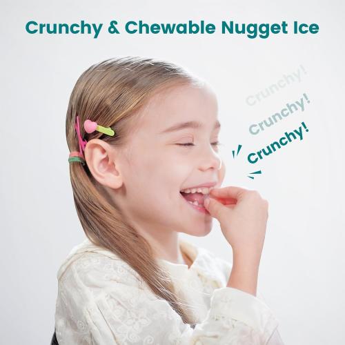 Gevi V2.0 Nugget Ice Maker Countertop 30lbs/24H, Pellet Ice Makers with Self-Cleaning & Energy-Efficient, Chewable Pebble Ice Machine for Home, White