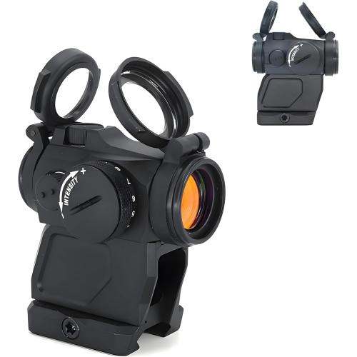 T2 Red Dot Reflex Scope 2MOA with 1.93 Riser Mount Heighten Base Adapter Combo，Super Bright Clear Red Dot Holographic Optics Sight，Include Protect Glued Lens Cover，for 20mm Picatinny Rail Mounting