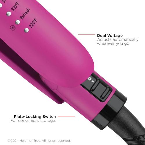 REVLON Ceramic Tourmaline 1 Flat Iron - Hair Straightener Evenly Distributes Heat for Less Damage, 5 Preset Temperatures for All Hair Types