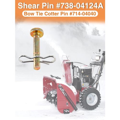 Biggun 10 Sets of Shear Pins & Cotter Pins for Snowblower - 738-04124 and 714-04040 Replacement Shear Pin Kits Compatible with MTD Craftsman Cub Cadet Troy Bilt Snowblowers
