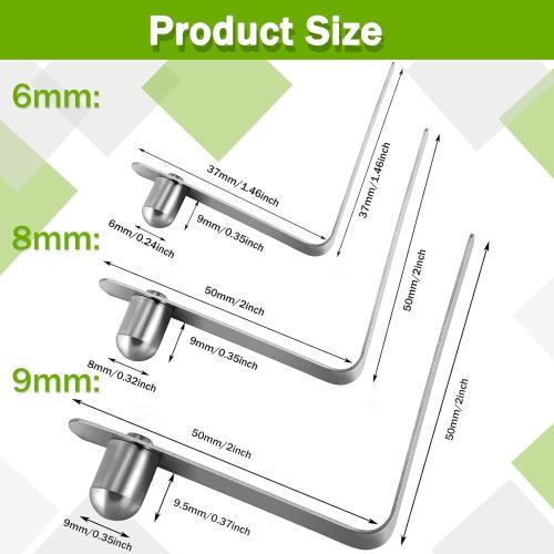 Moxweyeni 8 Pieces Push Button Spring Clips Tent Pole Clips Stainless Steel Kayak Paddle Spring Snap Clips Locking Tube Pin for Camping Kayak Paddle Tent Pole