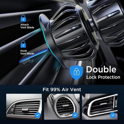 LISEN Magnetic Phone Holder for Car, Upgraded Clip   Ultra 6 Strong Magnets, Phone Magnets for Back of Cell Phone, Soporte de Telefono para carro, Gifts for Women Men, Car Accessories