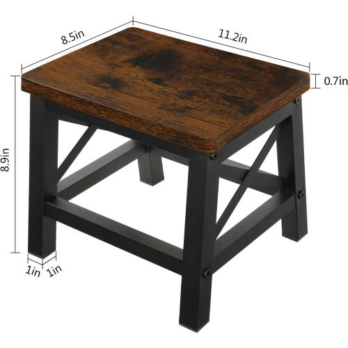 YINMIT Wooden Step Stool for Adults and Kids, Step Stool for High Bed with Non-Slip Feet, Using for Bedroom, Living Room and Kitchen, Hold Up to 500 lbs
