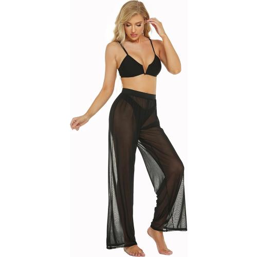 Size S Dance and sway Pants Beach Swimsuit Bikini Bottom Cover up Party Club Elastic High Waist Wide Leg Pants