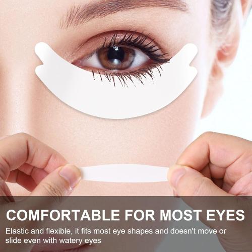 Pretty memory 100 Pairs Foam Eye Pads for Lash Extensions, Lint Free Hypoallergenic Sticky Lash Pads, Under Eye Pads for Eyelash Extensions, Eyelash Tech Supplies Must Haves, Latex Free