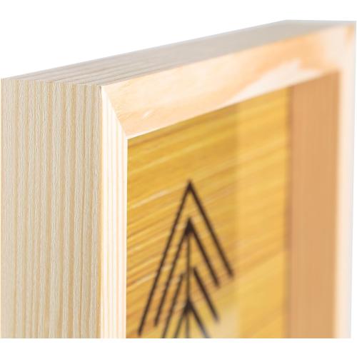 Wooden Poster Picture Frame 24x36-100% Natural Eco Unfinished Solid Pine Wood with Deep Borders for Wall Mounting Photo Frame
