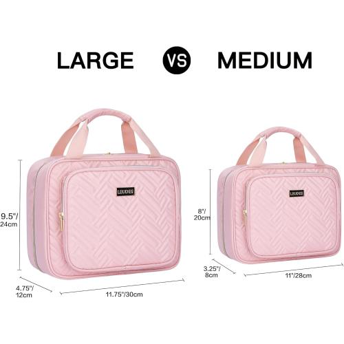 Leudes Travel Pill Bottle Organizer,Medicine Organizer and Storage,Home Medication Bag, Cases,Carrier for Pills,Vitamin,Fish Oil,Supplements for Women and Men (Medium, Pink)