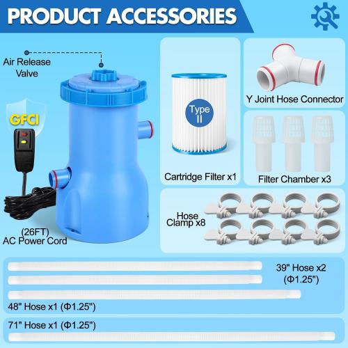 Basic Series 530 GPH Above Ground Pool Filter Pump