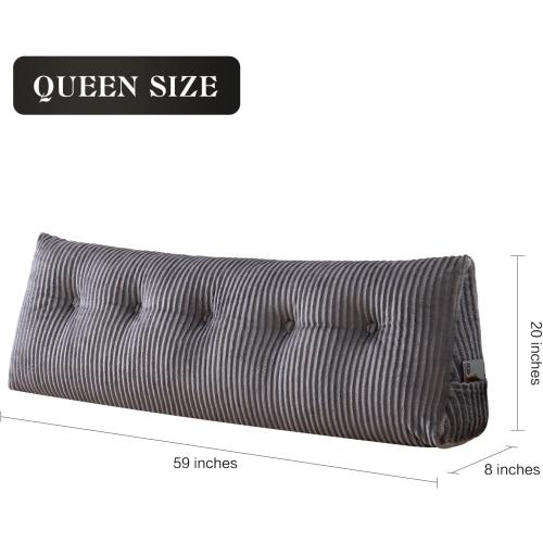 COLOR grey Large Headboard Pillow
