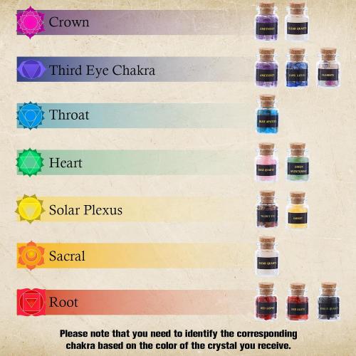 12 PCS Crystals and Healing Stones - Healing Crystal Chips in Jar Witch Stuff Witchcraft Supplies Reiki Crafts for Meditation Therapy Energy Clearing Witch Gift for Beginners