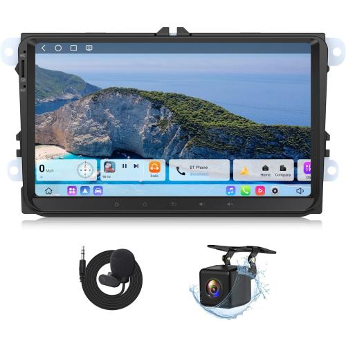 Eonon 9 inch Headunit for Volkswagen Golf MK5/MK6 Jetta/SEAT Skoda Android 13 6 64GB 4G LTE CarPlay Android Auto GPS Bluetooth DSP EQ MirrorLink support DAB  OBDII Backup Camera Car Radio Stereo VWX6S