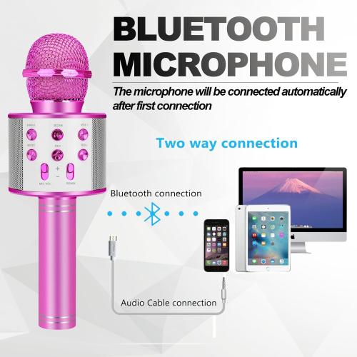 Kids Karaoke Microphone for Girl Toys: Christmas Birthday Gifts Ideas for 3 4 5 6 7 8 9 10 Year Old Girls