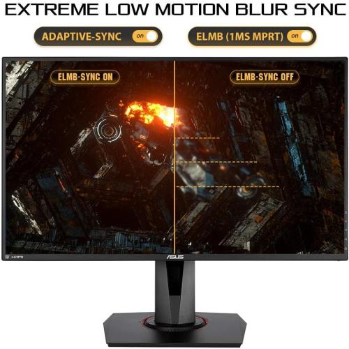ASUS TUF Gaming VG279QM 27” HDR Monitor, 1080P Full HD (1920 x 1080), Fast IPS, 280Hz, G-SYNC Compatible, Extreme Low Motion Blur Sync (ELMB SYNC), 1ms, DisplayHDR 400,, BLACK