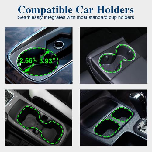 2Pack Car Cup Holder Expander, Cup Holder Extender Adapter with Expandable Arm and Adjustable Base, Compatible with Yeti Ramblers, Hydro Flasks，Stanley, Owala Most Coffee Mugs Bottles & Cups