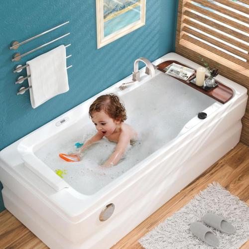 Brass Roman Tub Faucet with Sprayer, Deck Mount Bathtub Faucet with Hand Shower, 3 Hole Waterfall Faucet with 360 Spout, Single Handle Tub Filler with 8 GPM High Flow, Brushed Nickel