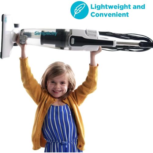 Simplicity Vacuums Corded Stick Vacuum Cleaner - Bagless, Two Speeds, HEPA Filter, Ideal for Hardwood & Tile, S60 Spiffy