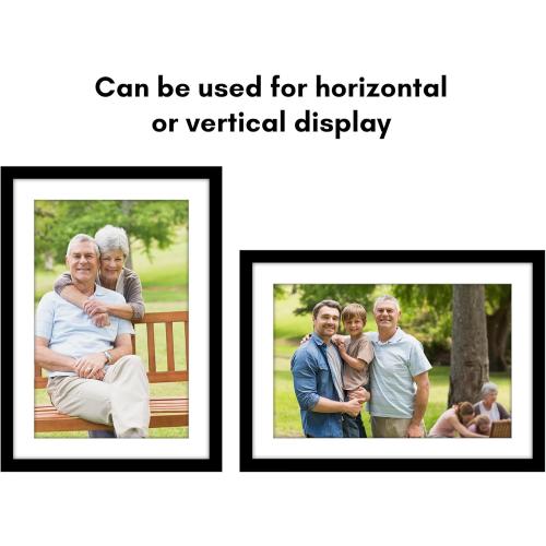 Americanflat 14x20 Picture Frame with Polished Plexiglass - Use as 11x17 Frame with Mat or Display 14x20 Photo Without Mat - Epic Collection - Wide Picture Frames for Wall Display - Black