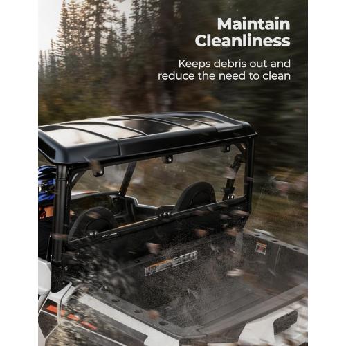 KEMIMOTO Rear Windshield Hard Window Compatible with Polaris General 1000 / General 4 1000 / General XP 1000 / General XP 4 1000 Clear UTV Window Accessories