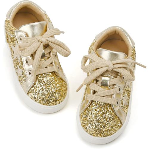 Size 11G GINFIVE Toddler Girls Sneakers Little Girls Slip On Shoes Glitter Sneakers Toddler