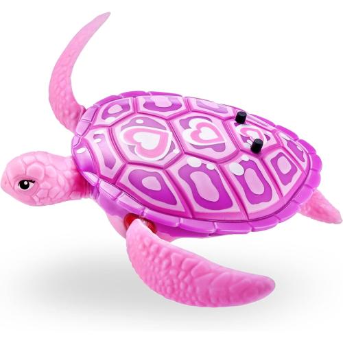 ROBO ALIVE Robo Turtle Robotic Swimming Turtle (Orange   Blue) by ZURU Water Activated, Comes with Batteries, Amazon Exclusive (2 Pack)