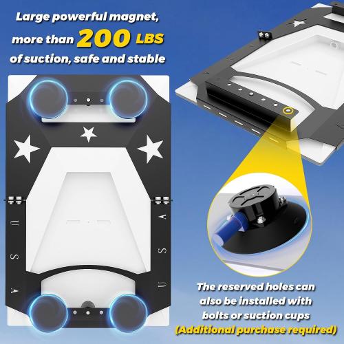 Starlink Gen 3 Flat Mount Kit, Starlink Standard Dish Magnetic Quick Release Roof Mount Kit for RV, Vans, Boat, Overlanding