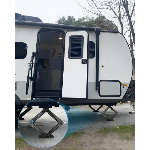 Kohree 6500lbs Heavy Duty RV Stabilizer Jacks 4 Pack, 24 Inch Leveling Scissor Jack for Travel Trailer Camper, with Crank Handle and Drill Bit