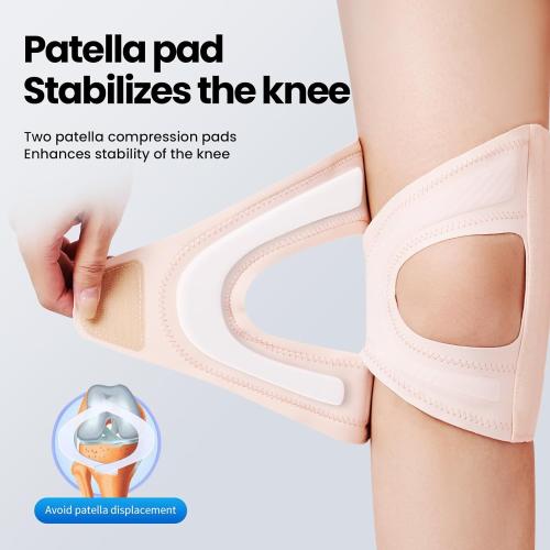 Galvaran Knee Brace for Women & Men, Relief Recovery Meniscus Tear, Arthritis Pain, ACL & MCL, Knee with Side Stabilizers，Adjustable Knee Support (Nude Pink, Medium)