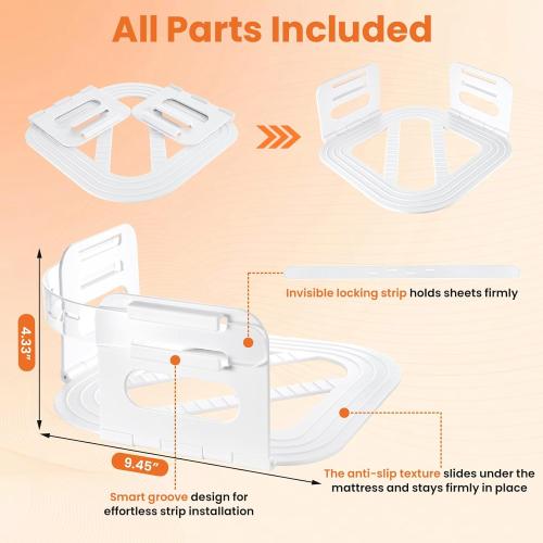 Bed Sheet Holder Fit All Sheet Sizes Easy Installation