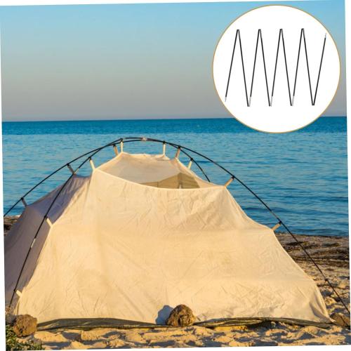 Tent Poles Replacement 8MM 12.8Ft Length Adjustable Fiberglass Tarp Poles 18 Sections Supporting Awning Rods for Camping Backpacking