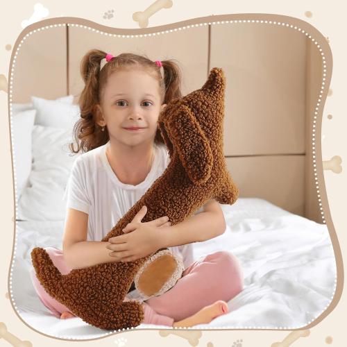27.5 Inch Dachshund Pillow Long Weiner Dog Body Pillow Dachshund Plush Cushion Toy for Kids Sofa Chair Home Decoration