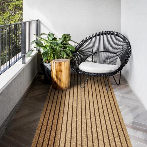 Brown 2ft x 6ft Custom Sizes Runner Rug Indoor Outdoor Utility Carpet Runners, Floor Mats with Non Slip Rubber Backing Waterproof Area Rugs for Hallway Entryway Balcony Garage Stair Laundry Room