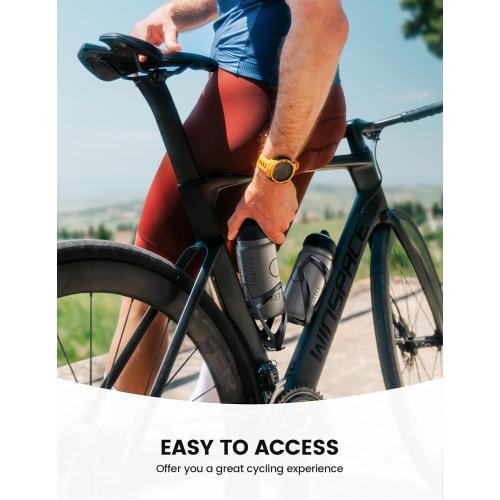 Lamicall Bike Water Bottle Holder - 1.2 Oz Ultralight & Sturdy Bike Cup Holder, Bicycle Drink Cage, Cycling Bike Water Bottle Cage with Screw Tool, for 2.75-3.94 Diameter Bottles