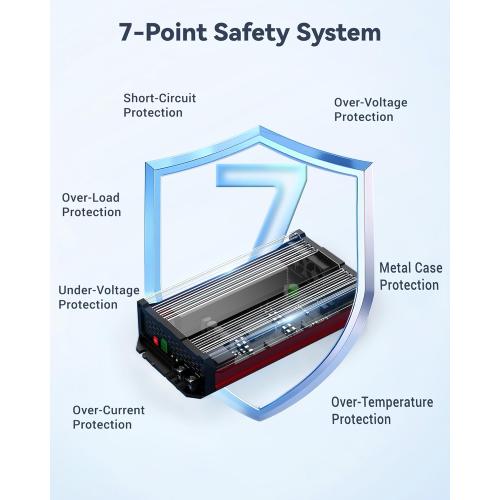 FOVAL 12V to 48V DC to DC Charger, 800W Ultra-Fast Battery Charger for LiFePO4, Lead-Acid, AGM, Gel, and Lithium - Multi-Stage Charging for RVs, CVS, Trailers, Boats and Trucks