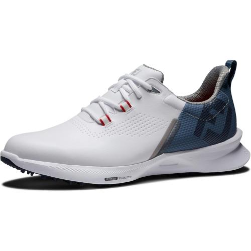 FootJoy, White with Gray and Red patterns, Men's 11 FJ Fuel Golf Shoe
